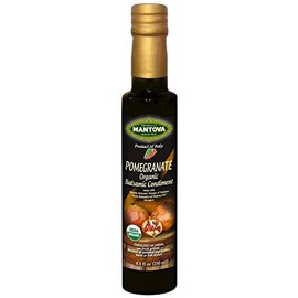 Mantova Organic Pomegranate Balsamic Vinegar of Modena, Perfect for Salad Dressing, Pasta Salad, Ice Cream and Cocktails, 8.5 oz