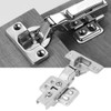 Cabinet Hinge Repair Plate Kit, Stainless Concealed Door Hinges Kitchen