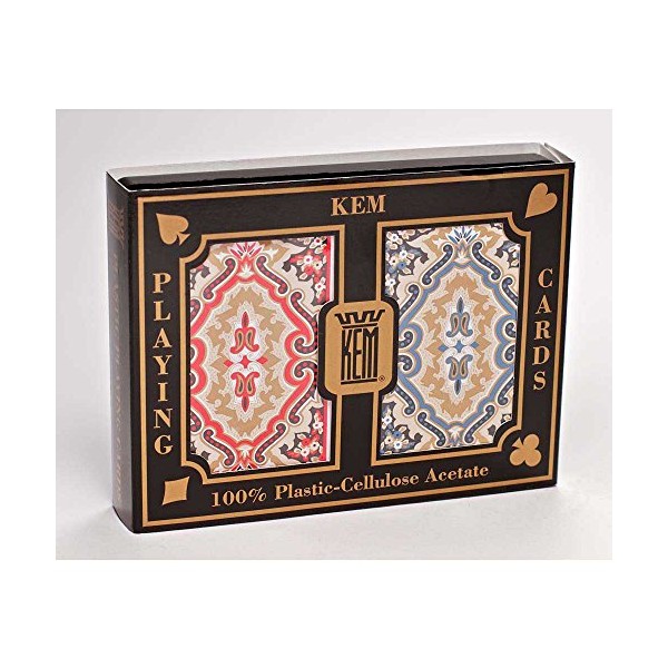 Kem Playing Cards x 2 (Std. width, Std. index, Paisley