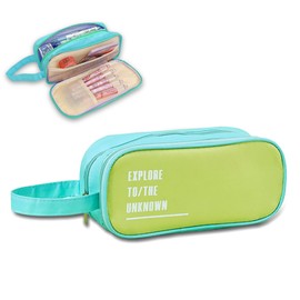 Pencil Case with Large Capacity, Pencil Case Teenager, Large Capacity Pencil Case, Durable Pencil Case, Zipper Bag for School Office, Green, Pencil case