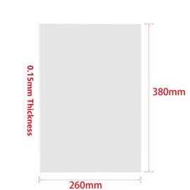 KOYOFEI KOYOFEI 6 PCS FEP Film 3D Printer Accessories Spare Parts, FEP Film for ELEGOO Jupiter, Jupiter SE, Photon M3 Max 12.8-13.6 inch Resin 3D Printers 380x260x0.15mm