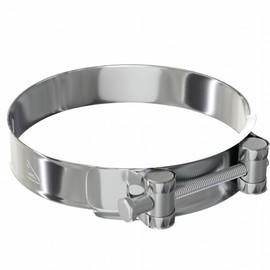 1 Pack - 86mm > 91mm Stainless Steel T-Bolt Hose Clamps Turbo Intake Intercooler Clips