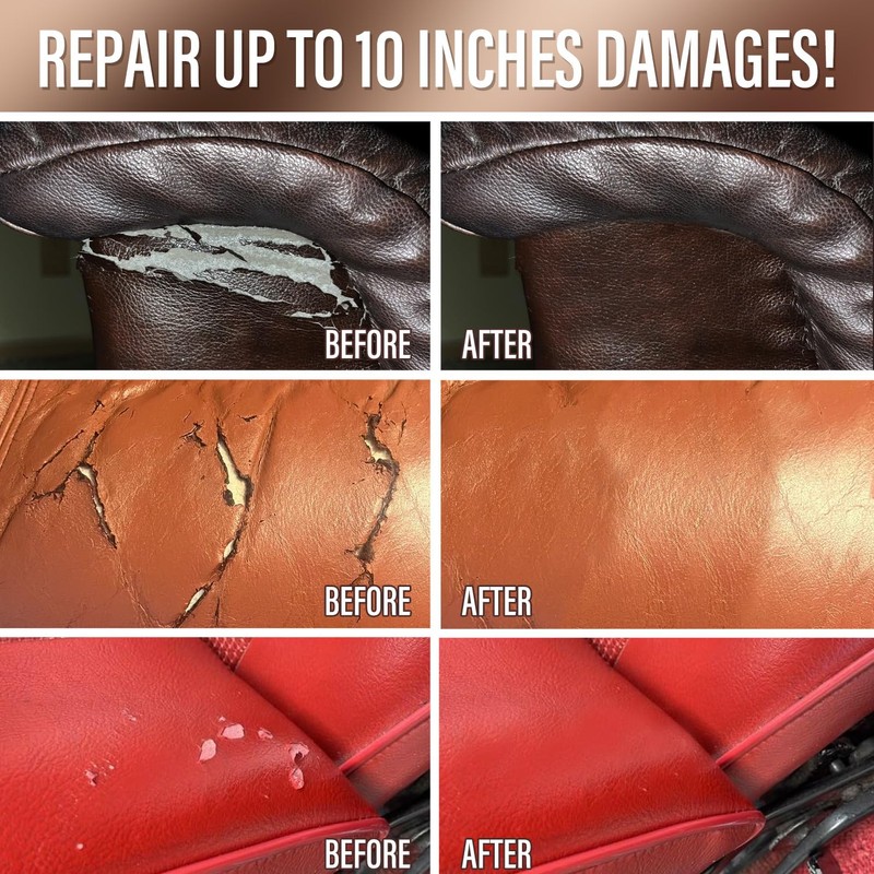 Leather Repair Kit for Furniture, Sofa, Jacket, Car Seats and