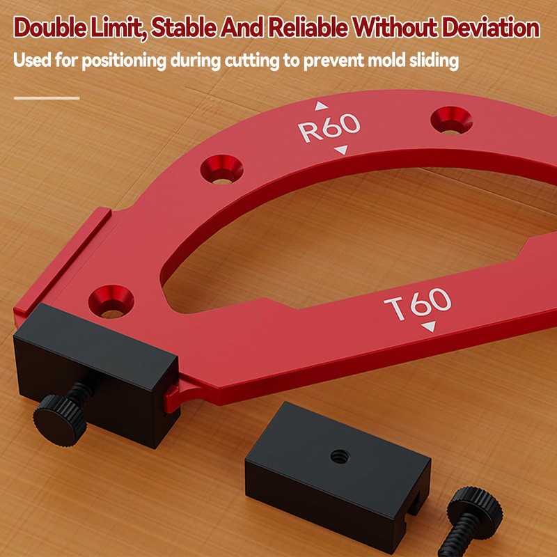 7pcs Corner Radius Template Radius Jig Router with Removable Clip