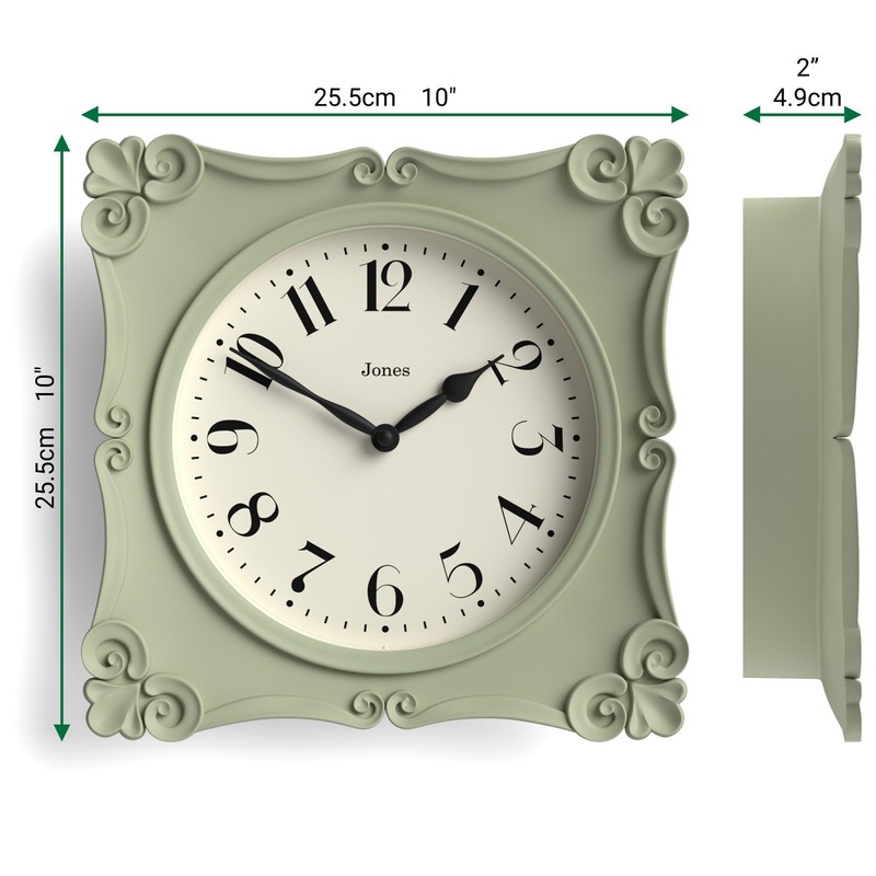 Jones Clocks® Rialto wall clock | Traditional scroll design |