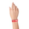 500 WristCo Red Hawaiian Flower Tyvek Wristbands for Events -