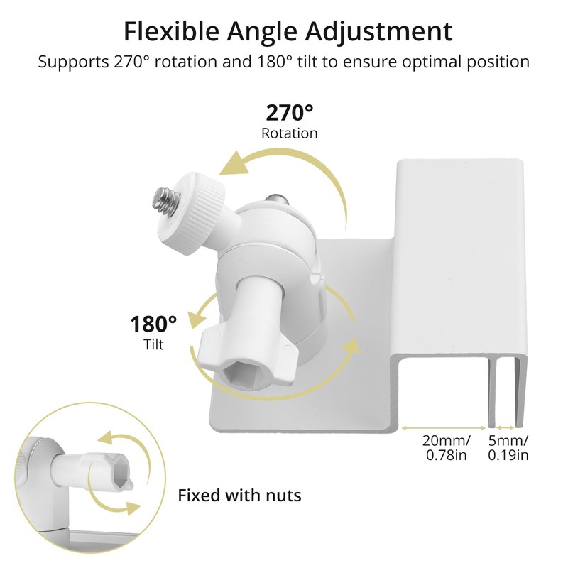 Anbte 2PCS Universal Solar Panel Gutter Mount, Aluminum Gutter Mount