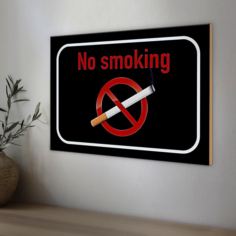 Rauchverbot-Schild | Klassisches Design in Rot und Schwarz für Büros,