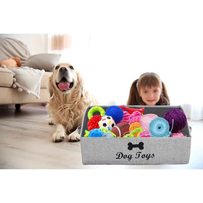 Geyecete dog toy basket Large dog toy bin dog toy