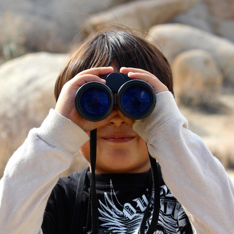 sourcing map Binoculars 5X30 Compact Foldable Binoculars Shockproof Red with