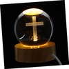 Levemolo Crystal Ball Night Light: Pattern Crystal Ball with Wood