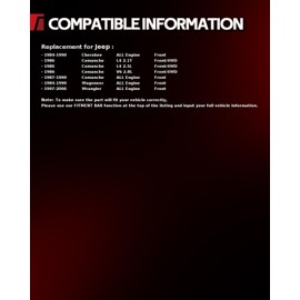 Torchbeam Front Shocks Absorber Struts Amortiguadores Delanteros Replacement for Jeep Wrangler 1997-2006 37026 * 2