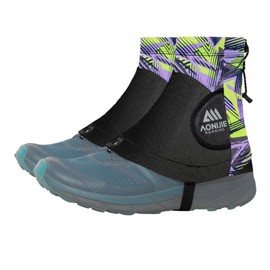 TRIWONDER Reflective Trail Hiking Gaiters Running Gaiters Low Ankle Gators with UV Protection for Men Women (04 Purple)