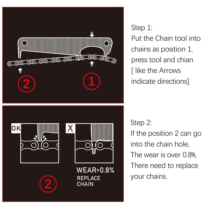 Chain Wear Checker Tool/Bicycle Chain Gauge for All Sram's Bicycle