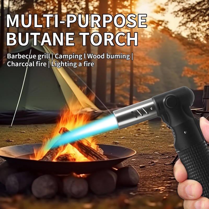 2 Pack Refillable Butane Torch Lighter with Adjustable Jet Flame,