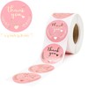 2 Rolls 1000 PCS 1.5 inch Pink and Gold Thank