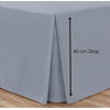Linen Home Box Pleated Base Valance Sheet Grey Single Bed
