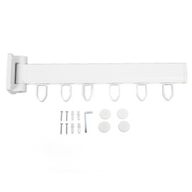 Clothes Drying Rack Wall Mounted Laundry Rack Space Saving for Balcony Bathroom Aluminum Alloy Style 1