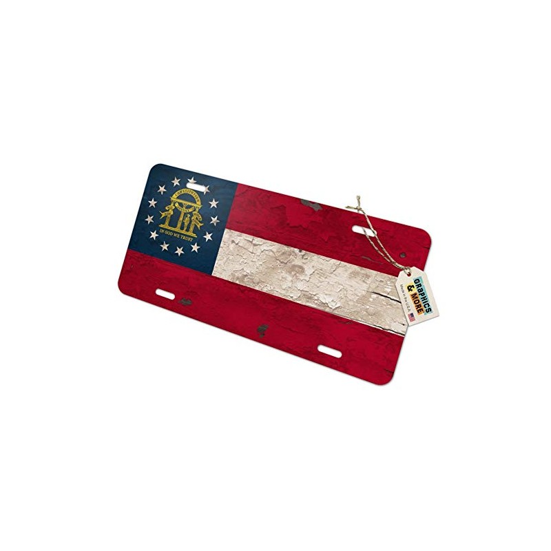 GRAPHICS & MORE Rustic Distressed Georgia State Flag Novelty Metal