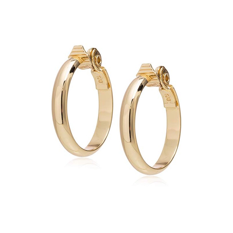 Anne Klein Classics Gold-Tone Wide Hoop Clip-On Earrings