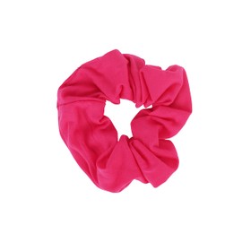 Jumbo Cotton Scrunchie Hair Tie - Hot Pink