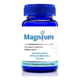 Suplemento Nutricional Magnium con Selenio, Cúrcuma y Zinc en Tabletas                                                                                