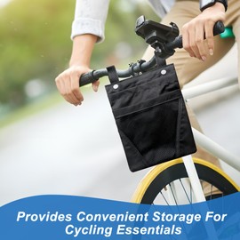 QACUU Portable Bike Bag for Frame and Handlebar, Multifunctional E-Bike and Bicycle Front Pouch Phone Holder Organizer, Practical Cycling Bag for Commuting, Travel and Daily Cycling Accessories