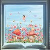 LOONELO Spring Summer Window Stickers, Wildflowers Lily Floral Butterfly Window