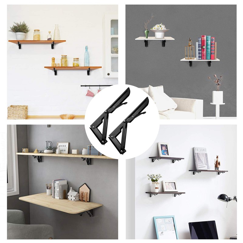 Barley Ears Shelf Bracket 2Pcs 12in Folding Shelve Brackets Heavy