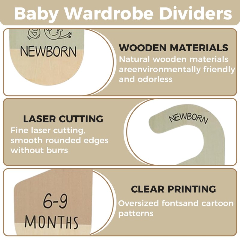 elook 8PCS Baby Wardrobe Dividers