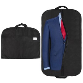 Garment Bag Suit, 2 Pieces Clothes Cover with Carry Handle, High-Quality Garment Cover, Clothes Cover with Zip for Suit and Dress, Breathable Suit Bag for Travel, 100 x 60 cm