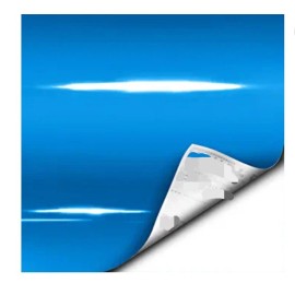 23766  C8 Corvette RAPID BLUE STEERING WHEEL VINYL STRIPE (2 X 5 Inches)