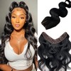 Jet Black Hair Extensions Clip in Human Hair 16inch with
