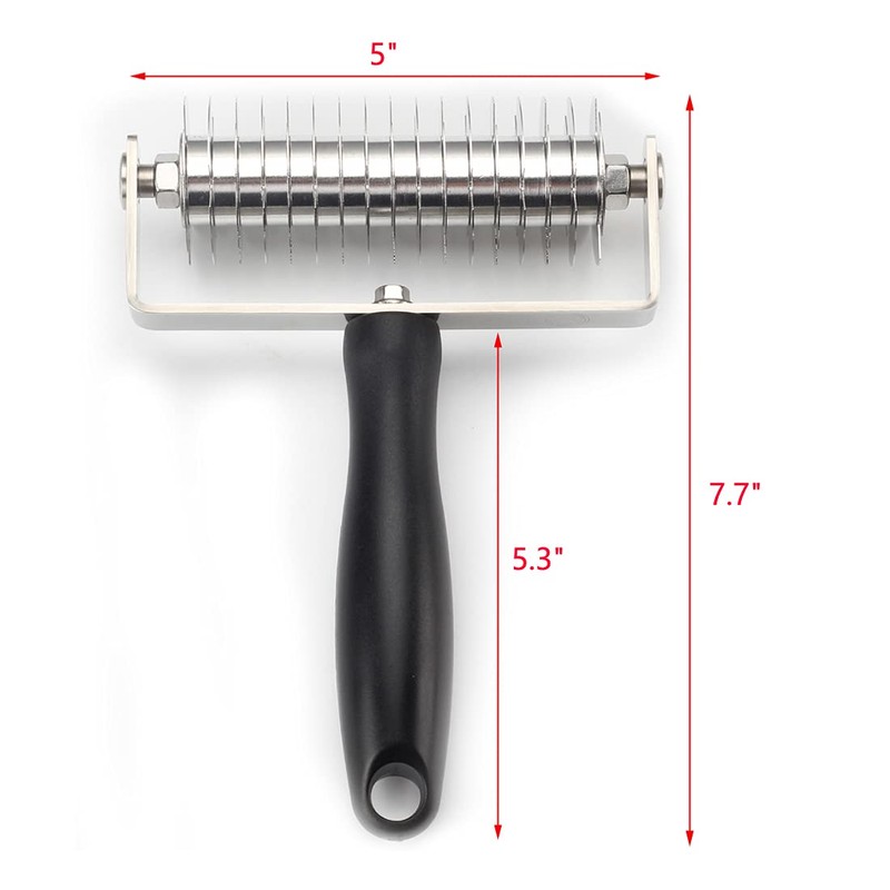 AMPSEVEN Pastry Lattice Roller Cutter - Professional Stainless Steel Dough