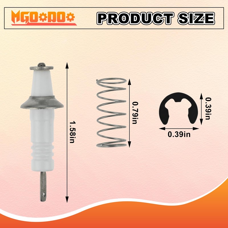 Mgoodo 4Pcs PB040264 Burner Igniter,Gas Range Spark Electrode with Spring