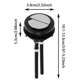 ZEACCT 1 Piece Toilet Double Flush Button, Toilet Flush Button with Round Head, Round Head, Dual Toilet Push Button, Cistern Flush Replacement, for Ideal Cistern