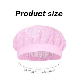 Visxcnu 2 Pieces Chef's Hat for Kitchen Cooking, Chef's Hat, Adjustable, Elastic, Breathable, Mesh, Work Cap, Beanie for Kitchen, Cooking Service and Other Works, Pink, pink
