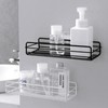 Non-perforated bathroom organizer bathroom accessories clearance white 5ea