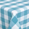HOMESCAPES Blue Gingham Table Cloth Block Check Pattern 100% Cotton
