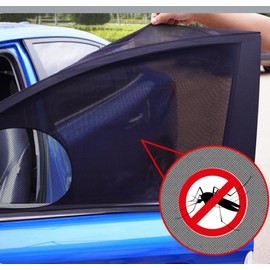 SUV Car Camping Window Mosquito Net Set (4 Pcs: 2 Front, 2 Rear) 2 Rear Pcs