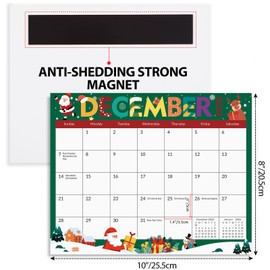 Zuozee Magnetic Calendar for Refrigerator, 8'' x 10'' Fridge Calendar Runs from September 2024 Until December 2025, 20 Months Refrigerator Calendar for Home, Office & School