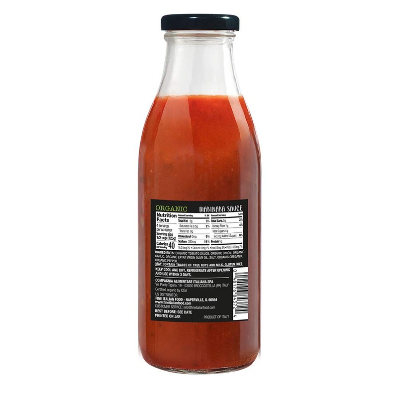Mantova Artisanal Organic Italian Marinara Sauce 17.6 Ounce (Pack of
