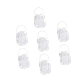 SUPVOX 7Pcs Pacifier Holder Portable Dust Storage Box for Accessories for Pacifiers Clips Items Durable Design White