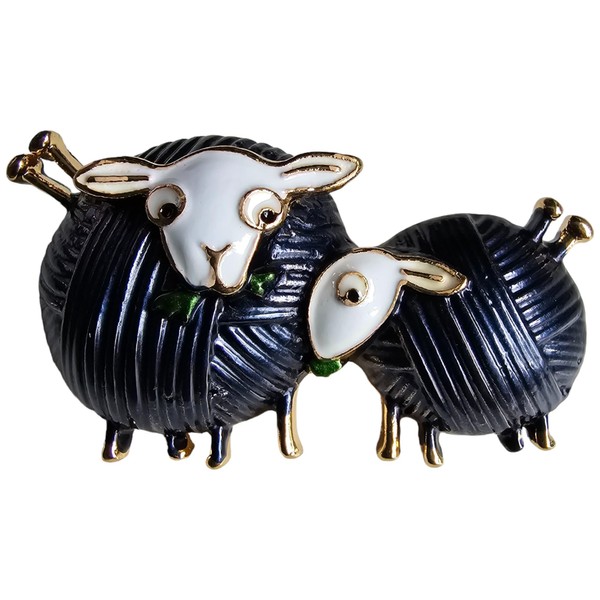 GFM® Sheep Enamel Brooch - A-Dark Grey - (Brch-ENM-SHP-A-GHBH)