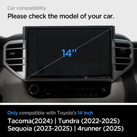 Spigen Tempered Glass Screen Protector [GlasTR Slim] designed for Toyota Tundra(2025-2022), Sequoia(2025-2023), Tacoma(2024/2025), 4Runner(2025) 14 inch Dashboard Touchscreen - Matte/Anti Finger Print