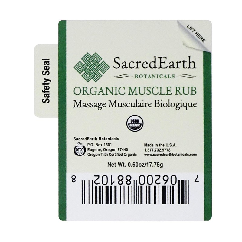 Sacred Earth Botanicals Organic Muscle Rub Single (2-Pack)