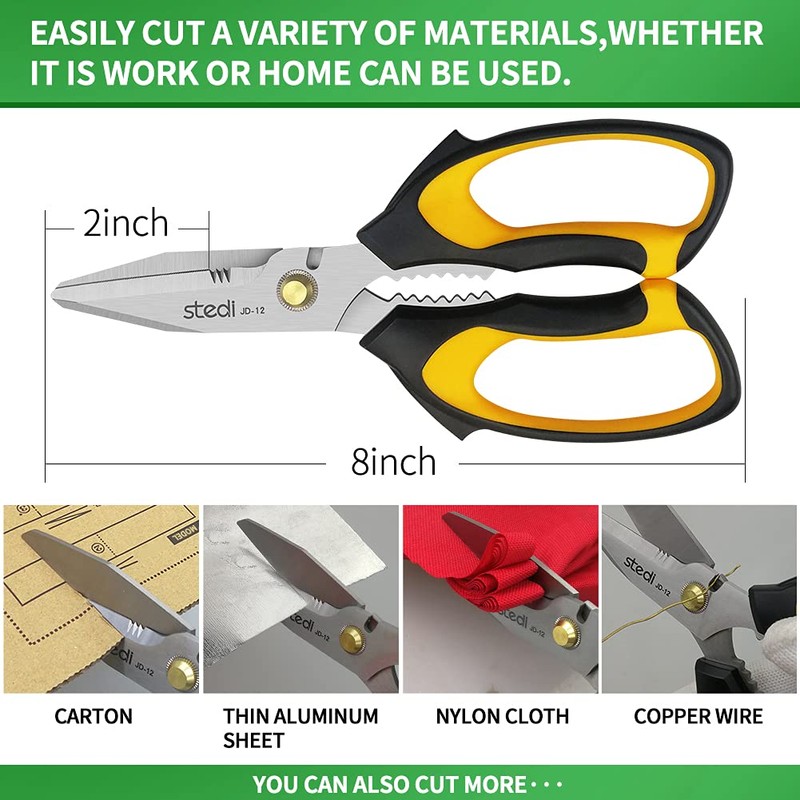 stedi 9-inch Professional Scissor Heavy Duty, Cardboard and Carpet Shears,