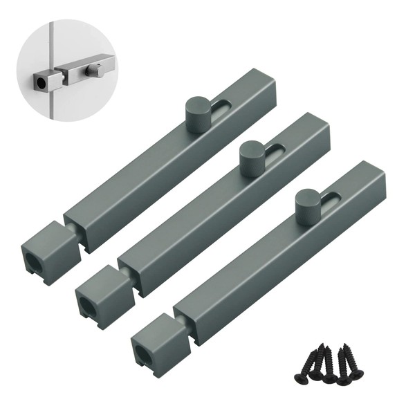 Grey Aluminium Alloy Solid Slide Latch Bolt Heavy Duty Thickened