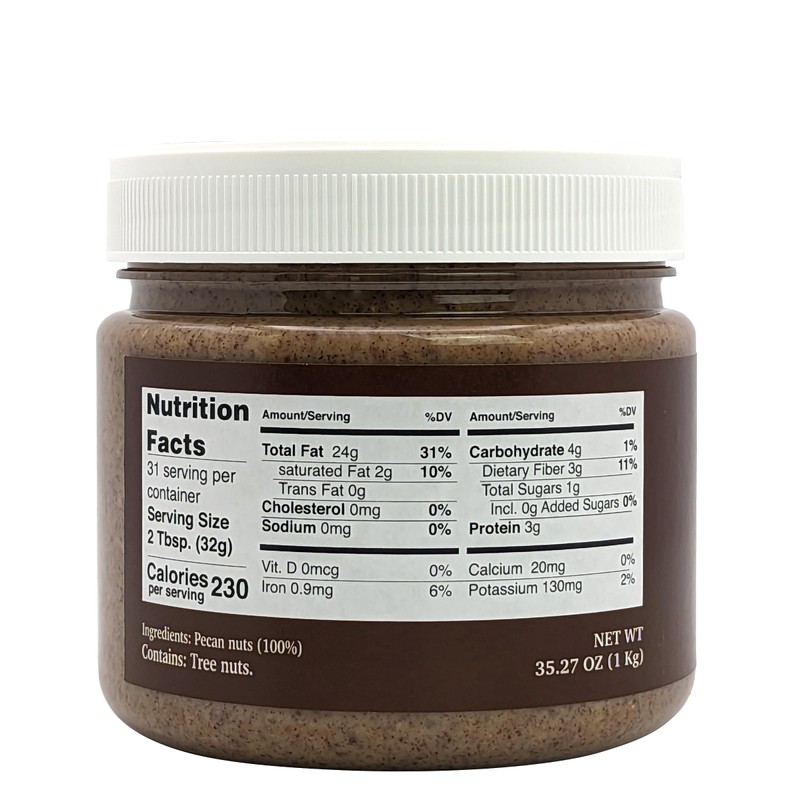Nutural World - Smooth Pecan Nut Butter 35 Oz (1kg)