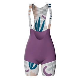 LAMEDA Women's Cycling Bib Shorts Padded Bike Shorts UPF50+, Purple, Small